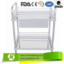 Hospital Stainless Steel 3 Layers Instrument Trolley